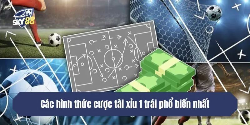 Các hình thức cược tài xỉu 1 trái phổ biến nhất